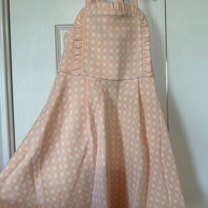 Janie and Jack Peach Check Circle Skirt